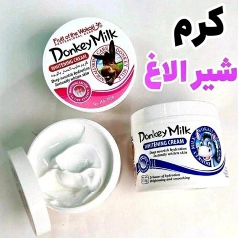 کرم سفید کننده ی پوست شیر الاغ